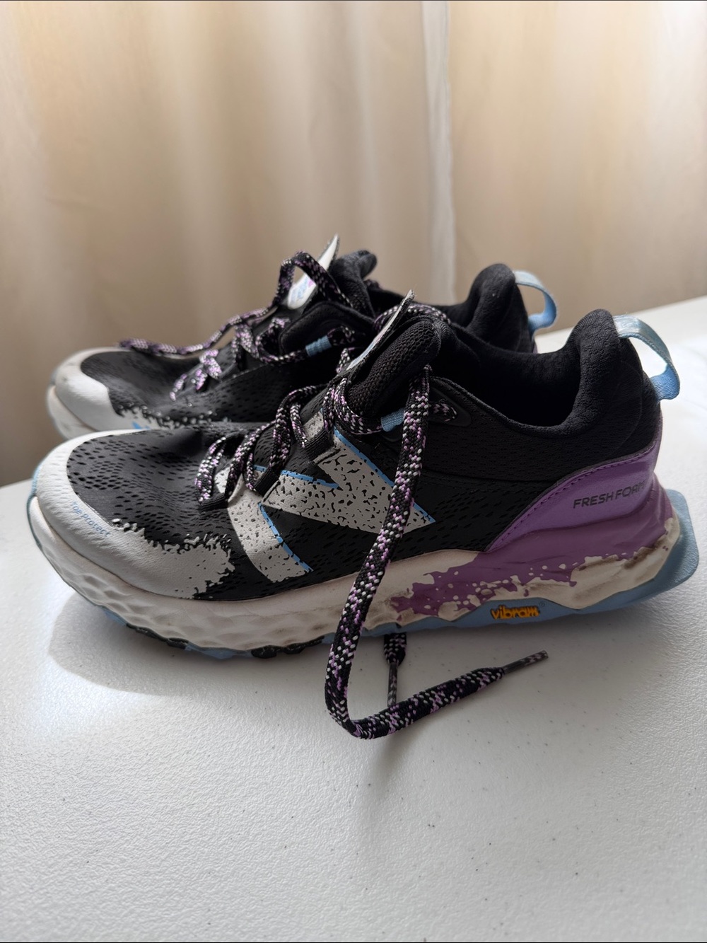 New Balance Fresh Foam X Women's Black, Purple & White Trail Runners 8.5